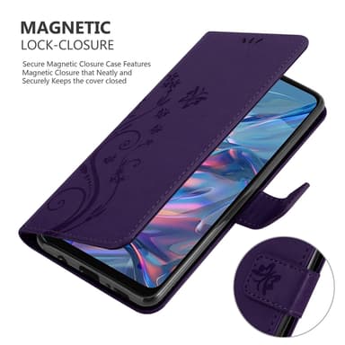 Motorola Moto G45 Suojakuori Lompakkokotelo Kukka
