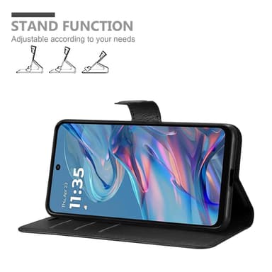 Motorola MOTO G45 Suojakuori Lompakkokotelo (Musta)