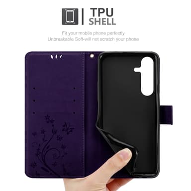 Samsung Galaxy S25 Plus Suojakuori Lompakkokotelo Kukka