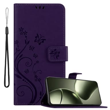 Xiaomi 14T Suojakuori Lompakkokotelo Kukka (Violetti)