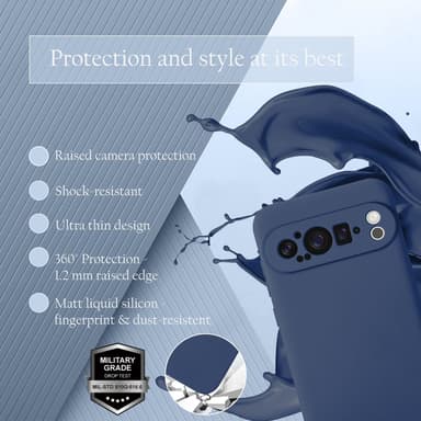 Google Pixel 9 PRO Suojakuori Kotelo Case (sininen)