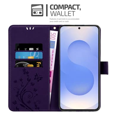 Samsung Galaxy S25 Suojakuori Lompakkokotelo Kukka