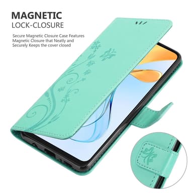 ZTE Blade V50 Vita Suojakuori Lompakkokotelo Kukka
