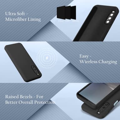 Sony Xperia 10 V Suojakuori Kotelo Case (musta)
