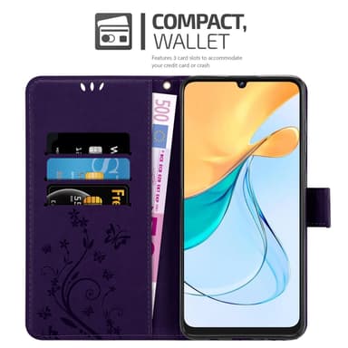ZTE Blade V50 Vita Suojakuori Lompakkokotelo Kukka