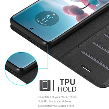Motorola Edge 40 Neo Suojakuori Lompakkokotelo (Musta)