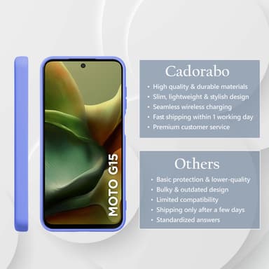 Motorola Moto G15 Suojakuori Kotelo Case (violetti)