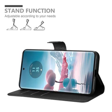 Motorola Edge 40 Neo Suojakuori Lompakkokotelo (Musta)