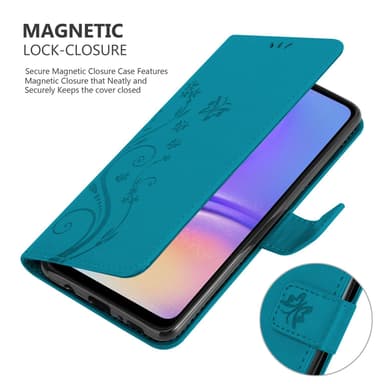 Samsung Galaxy A06 Suojakuori Lompakkokotelo Kukka
