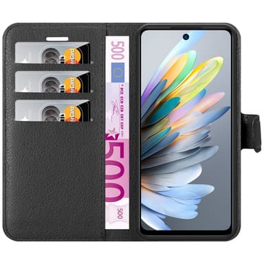 ZTE Blade A75 4G Suojakuori Lompakkokotelo (Musta)