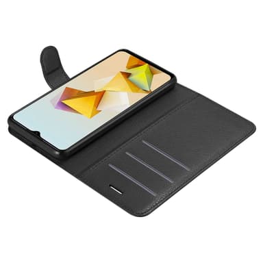 ZTE Blade A73 5G Suojakuori Lompakkokotelo (Musta)