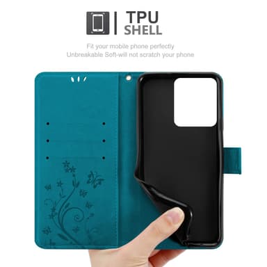 Xiaomi Redmi 13C Suojakuori Lompakkokotelo Kukka