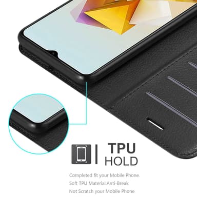 ZTE Blade A73 5G Suojakuori Lompakkokotelo (Musta)