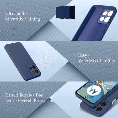 Motorola Moto G75 Suojakuori Kotelo Case (sininen)