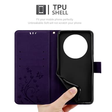 Oppo Reno 12 FS Suojakuori Lompakkokotelo Kukka