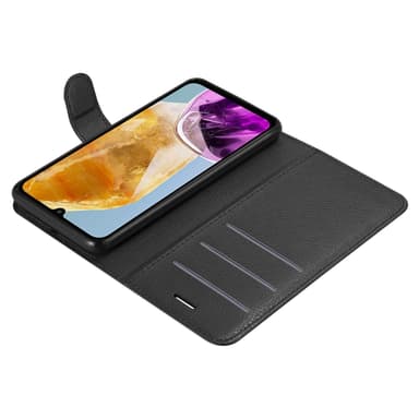 Samsung Galaxy M15 Suojakuori Lompakkokotelo (Musta)