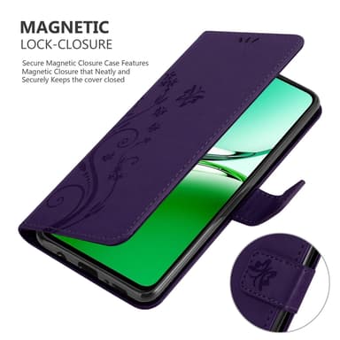 Oppo Reno 12 FS Suojakuori Lompakkokotelo Kukka