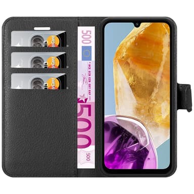 Samsung Galaxy M15 Suojakuori Lompakkokotelo (Musta)