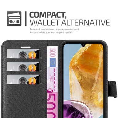 Samsung Galaxy M15 Suojakuori Lompakkokotelo (Musta)