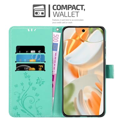 Google Pixel 9 PRO Suojakuori Lompakkokotelo Kukka