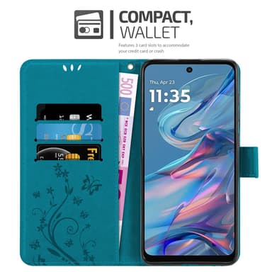 Motorola Moto G45 Suojakuori Lompakkokotelo Kukka