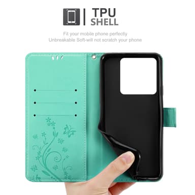 Xiaomi 14T Pro Suojakuori Lompakkokotelo Kukka