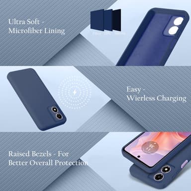Motorola Moto E14 Suojakuori Kotelo Case (sininen)