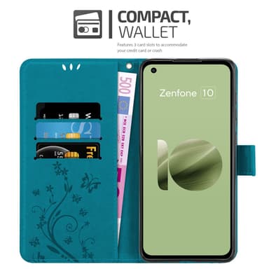 Asus Zenfone 10 Suojakuori Lompakkokotelo Kukka