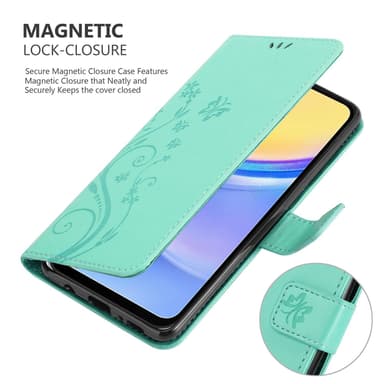 Samsung Galaxy A16 Suojakuori Lompakkokotelo Kukka