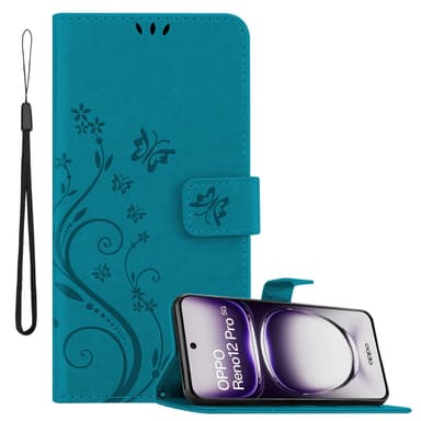 Oppo Reno 12 Pro Suojakuori Lompakkokotelo Kukka