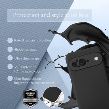 Google Pixel 9 Suojakuori Kotelo Case (musta)