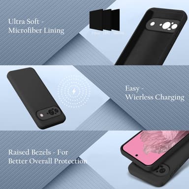 Google Pixel 9 Suojakuori Kotelo Case (musta)