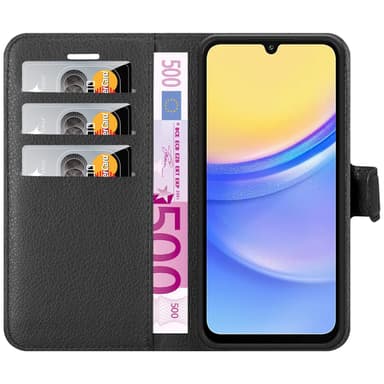 Samsung Galaxy A16 Suojakuori Lompakkokotelo (Musta)