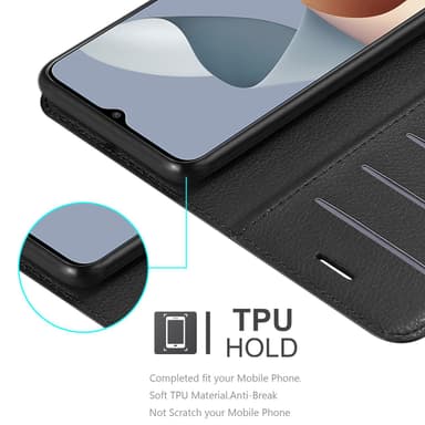 ZTE Blade A73 4G Suojakuori Lompakkokotelo (Musta)