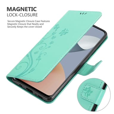 ZTE Blade A73 4G Suojakuori Lompakkokotelo Kukka