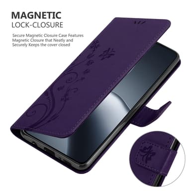 Xiaomi 14T Pro Suojakuori Lompakkokotelo Kukka