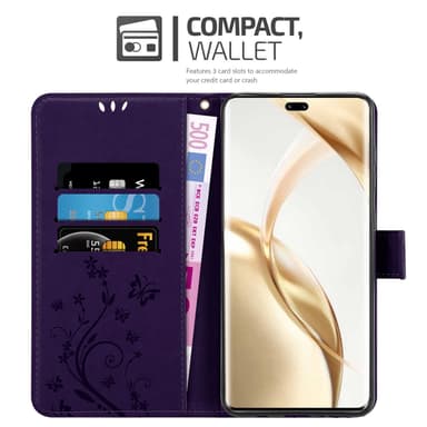 Honor 200 Pro Suojakuori Lompakkokotelo Kukka