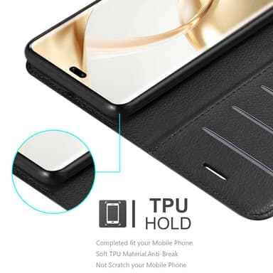 Honor 200 Pro Suojakuori Lompakkokotelo (Musta)