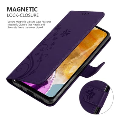 Samsung Galaxy M15 Suojakuori Lompakkokotelo Kukka