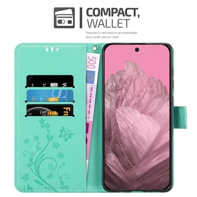 Google Pixel 9 Suojakuori Lompakkokotelo Kukka
