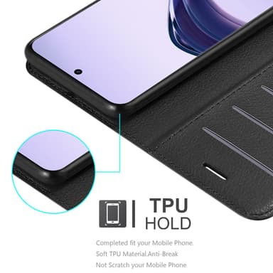 Realme 13 PRO 5G Suojakuori Lompakkokotelo (Musta)