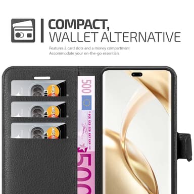 Honor 200 Pro Suojakuori Lompakkokotelo (Musta)