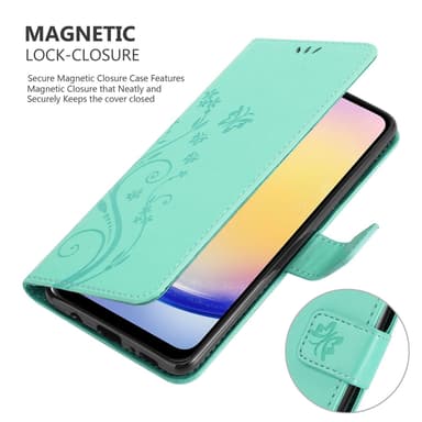Samsung Galaxy A26 Suojakuori Lompakkokotelo Kukka