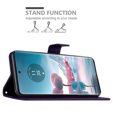 Motorola Edge 40 Neo Suojakuori Lompakkokotelo Kukka