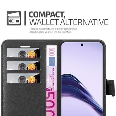 Realme 13 PRO 5G Suojakuori Lompakkokotelo (Musta)