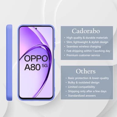 Oppo A80 Suojakuori Kotelo Case (violetti)