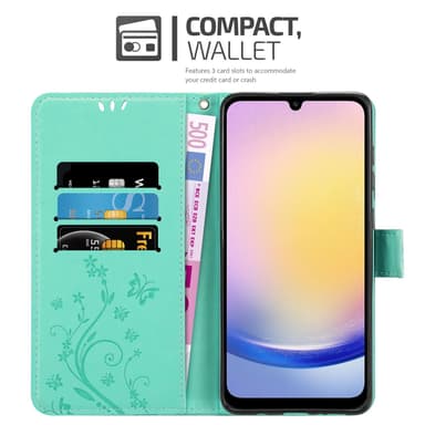 Samsung Galaxy A26 Suojakuori Lompakkokotelo Kukka