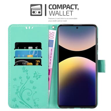 Xiaomi RedMi Note 14 Pro 4G Suojakuori Lompakkokotelo