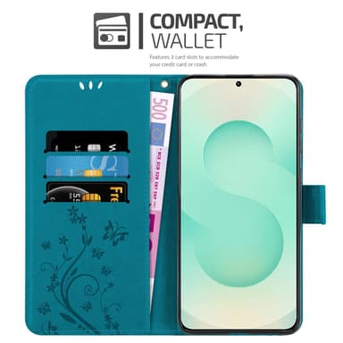 Samsung Galaxy S25 Plus Suojakuori Lompakkokotelo Kukka