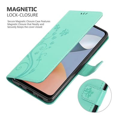 ZTE Blade A54 Suojakuori Lompakkokotelo Kukka